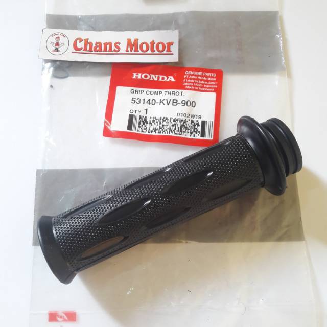 Karet Stang Karet Pipa Gas Hand Grip Kanan Handfad Handfat Kanan Vario 110 Beat Karbu Ori AHM
