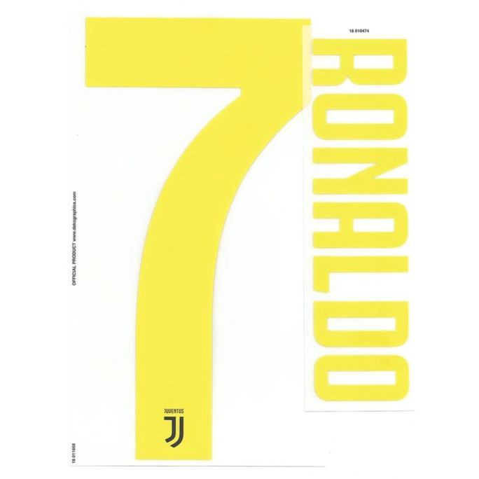 Nameset Juventus 2018-19 3rd. RONALDO. Original Nameset.