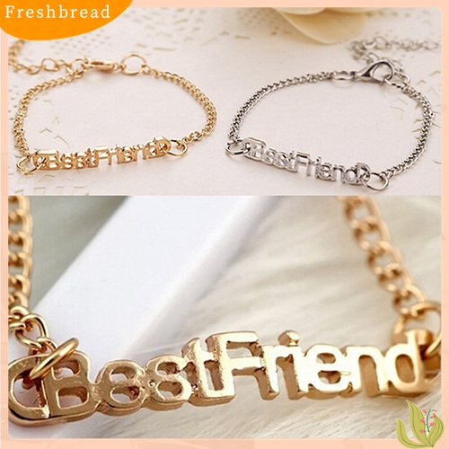 [Fresh] Unisex Fashion Letters Friendship Chain Bracelet Jewelry Gifts for Best Friend