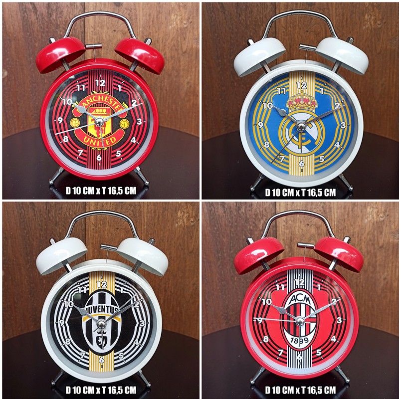 JAM WEKER KLUB BOLA TWINBELL Club SEPAKBOLA ARSENAL BARCA MADRID LIVERPOOL CHELSEA JUVENTUS MILAN