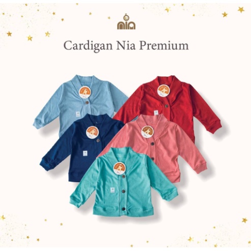 Fashion Sale !! NIA Cardigan Bayi Perempuan Warna Polos Nia Premium 3-6 Bulan