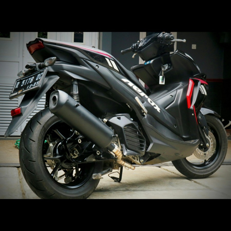 Knalpot Standar Racing Yamaha All New Aerox 155 Connected Smoke Muffler FullSystem