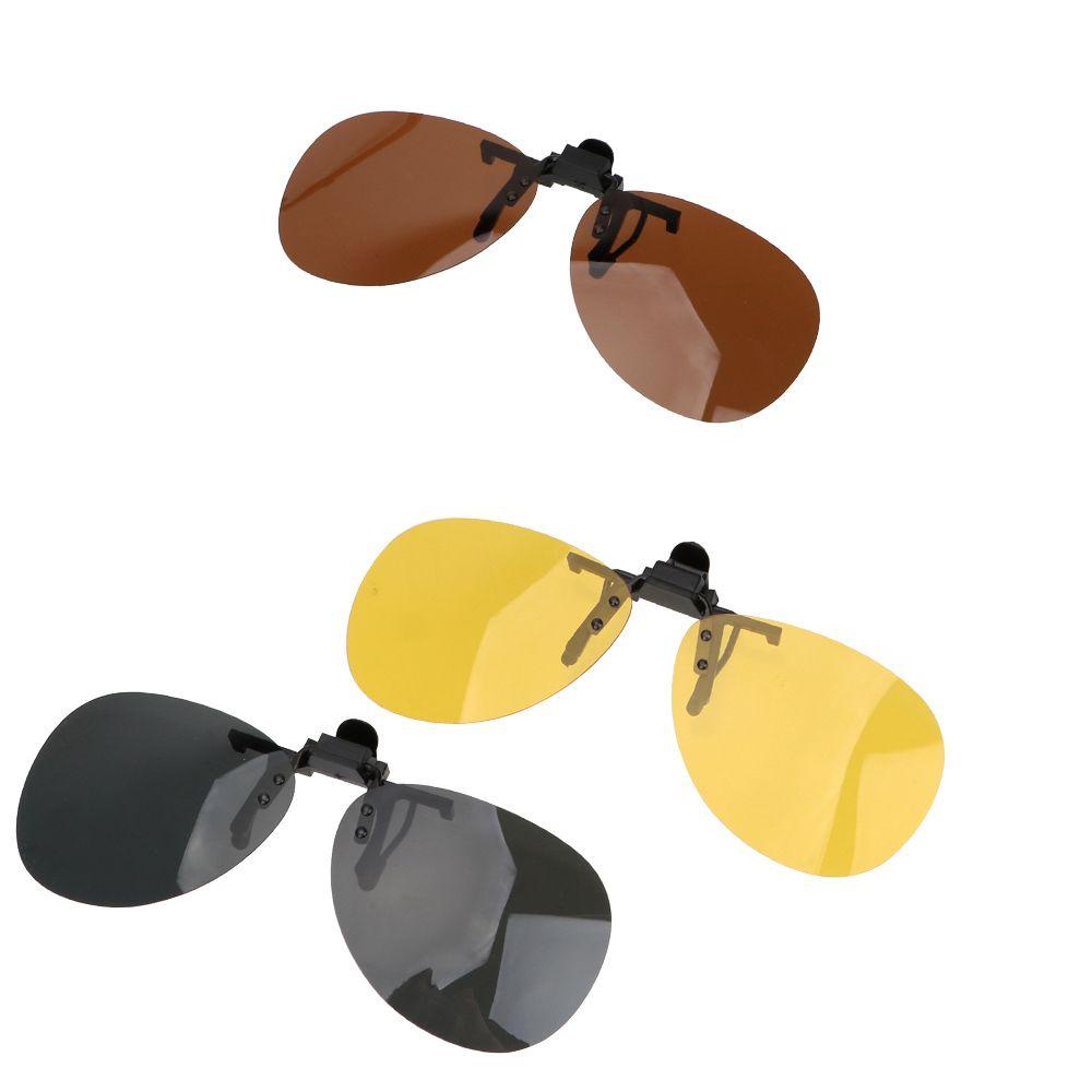 Augustina Polarized Sun Glasses Travel Outdoor Anti-UVA Vision Care Perlindungan UV Mobil Mengemudi Night Vision Lensa Flip Up Kacamata Hiking Frameless Eyeglasses Anti-UV Eyeglasses