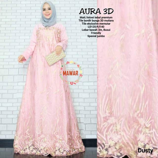 AURA 3D gown dress pesta - gayatri batik