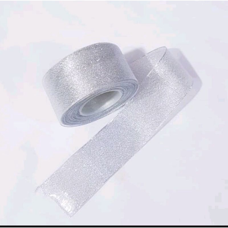 PITA KAWAT GLITER LEBAR 2&quot; ( 5CM ) HARGA PER ROLL ISI 20 METER