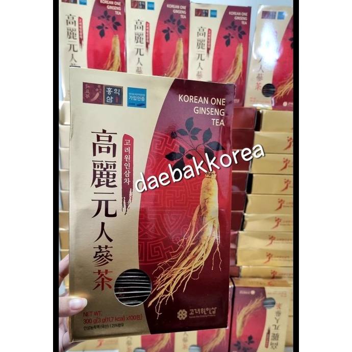 

[COD] 1 pack (100 pcs) Korean One Red Ginseng Tea Korea 3 gr [COD]