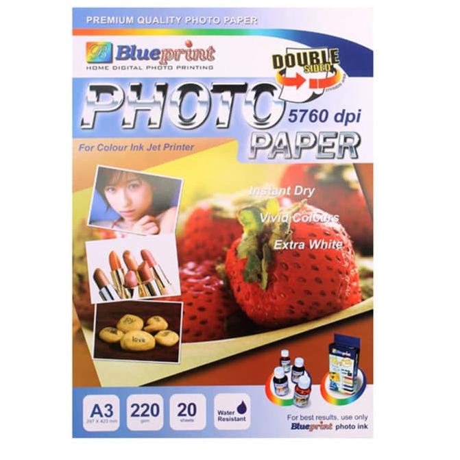 

Telah Hadir.. Blueprint Double Sided Photo Paper (BP-DSGA3220) - A3, 20 Sheet, 220 g HT0