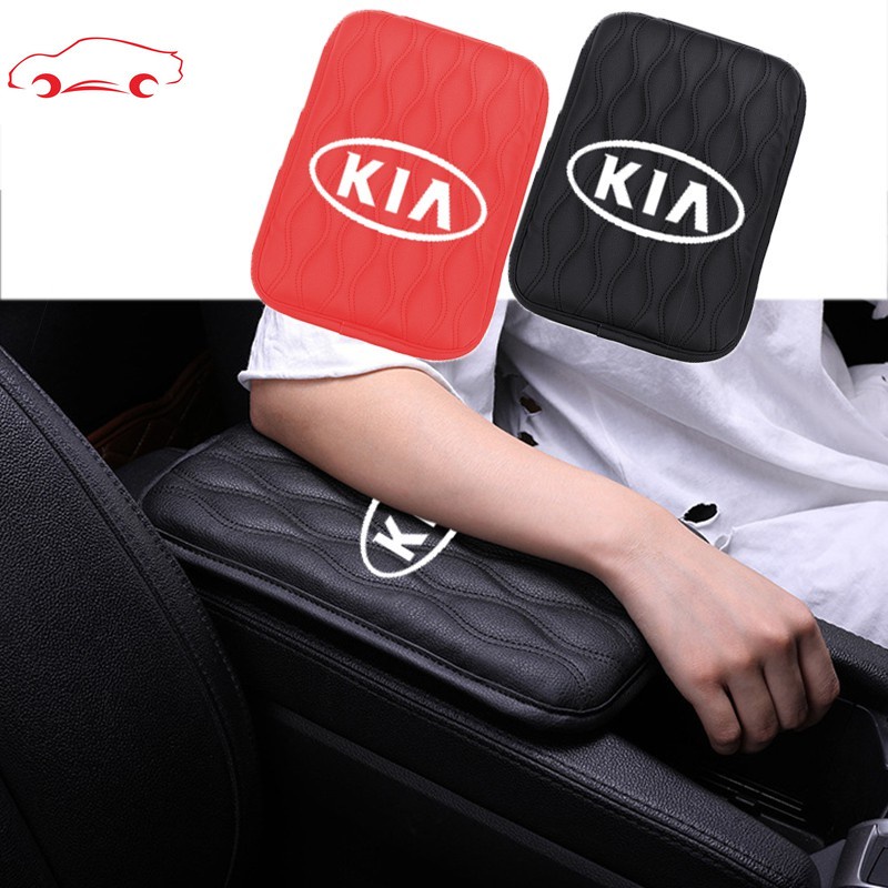 Car Armrest Pad Universal Leather Auto Center Console Box Cover Mat Automobiles Waterproof Armrest Protector Cushion For KIA Forte Spectra Sportage Rio Picanto Sorento K5 K3 Cerato Sephia Rondo Grand Carnival Seltos