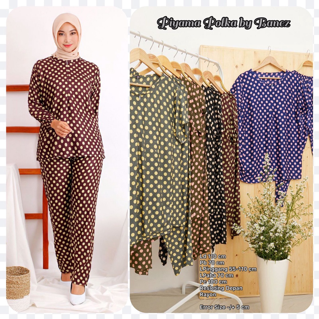 Piyama/One Set New Polka By Banez  (Ecer & Grosir)
