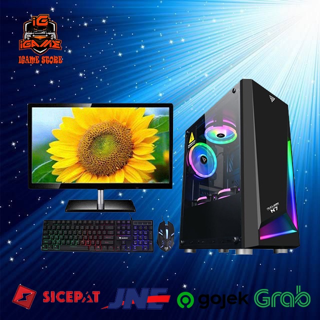 Monggo Order FULL SET PAKET GAMING RYZEN 5 3500/16GB/VGA 2GB/SSD/Monitor 22&quot;