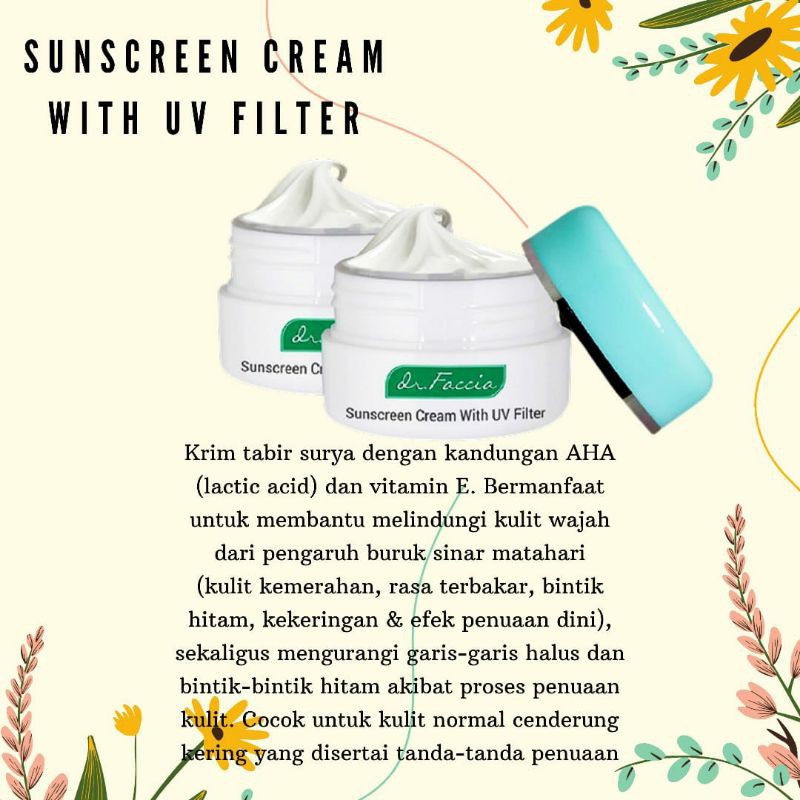 Dr. Faccia - dr faccia Sunscreen Cream with UV filter