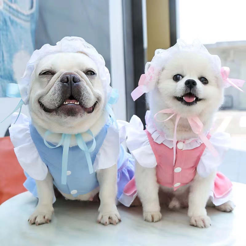 baju couple SET anjing kucing JK RIBBON PITA LINGERIE MAID JEANS TOP DRESS