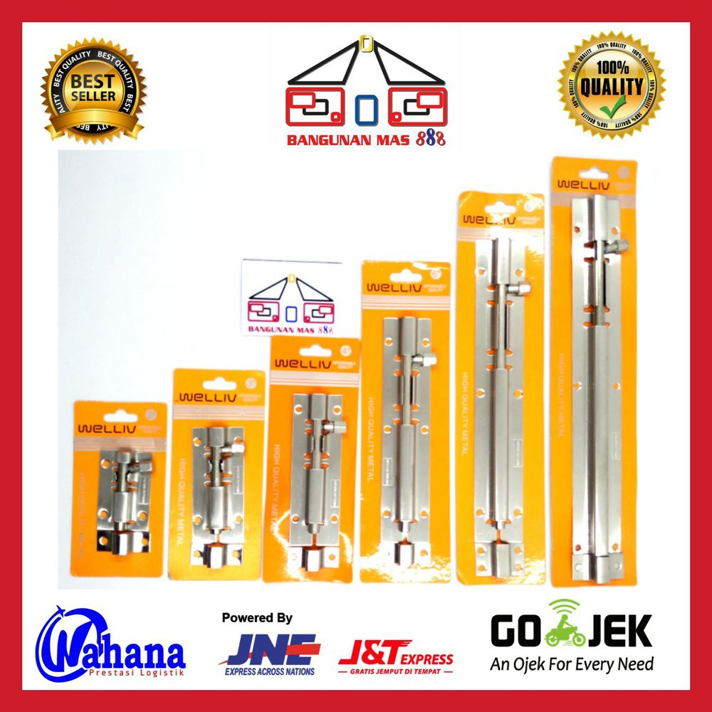 SELOT STAINLESS 3 IN BAGUS - GRENDEL STAINLESS MURAH - SELOT LEMARI - SELOT PINTU - GRENDEL LEMARI