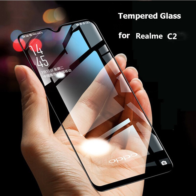 Tempered Glass Kaca  6D REALME C2 Anti Gores Full Cover Screen Guard Full Lem