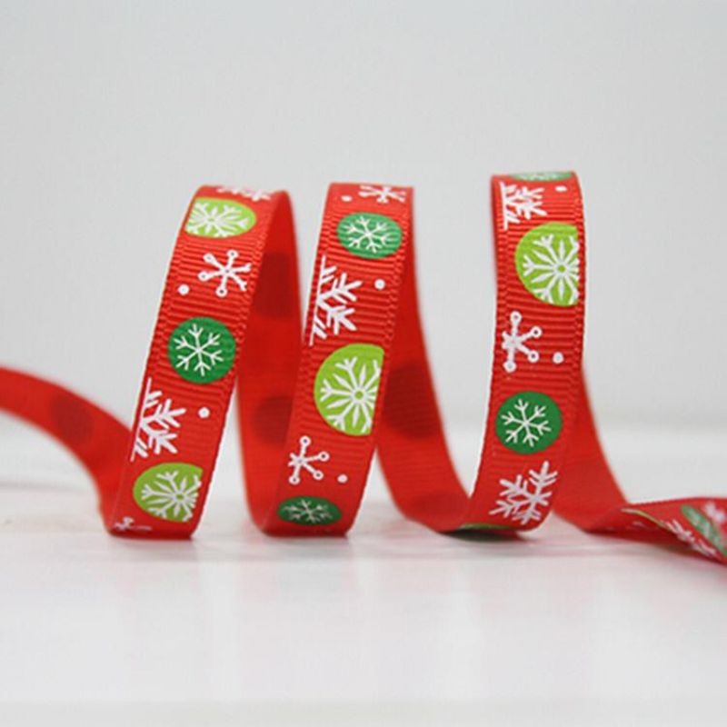 Pita motif natal Christmas 1CM hijau merah pita ribbon