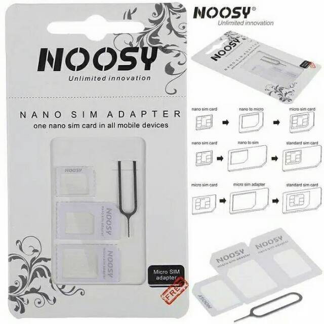 NOSSY NANO SIM ADAPTER / RUMAH KARTU / MICRO SIM CARD / NOSY ADAPTOR