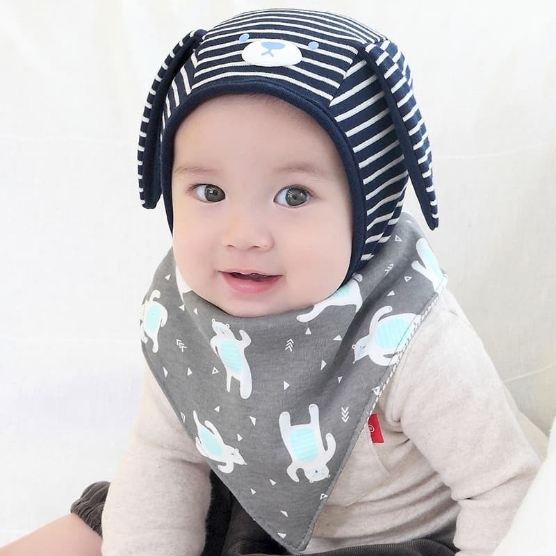 Triangle Bib slabber celemek tatak iler bayi korea baby boy bib