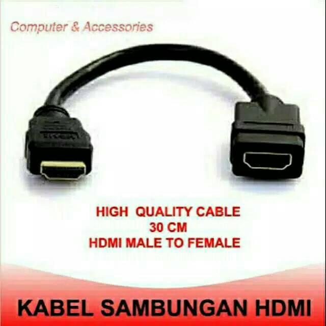 CABLE HDMI EXTENTIAN MALE TO FEMALE 30CM / 1.5 Meter / Kabel HDMI Cowok Ke Cewek / Kabel in &amp; Output