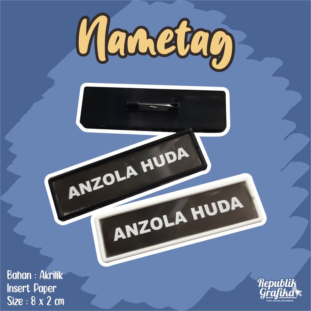 NAME TAG INSERT PAPER CUSTOM