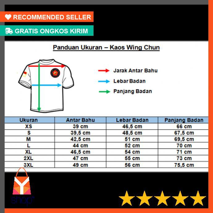 DISKON  Kaos Wing Chun Hitam
