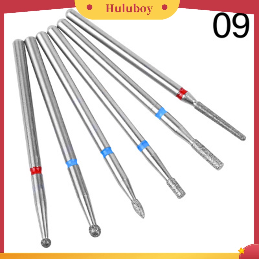 Huluboy Huluboy♡ 6pcs Mata Bor Drill Bits Untuk Manicure / Pedicure