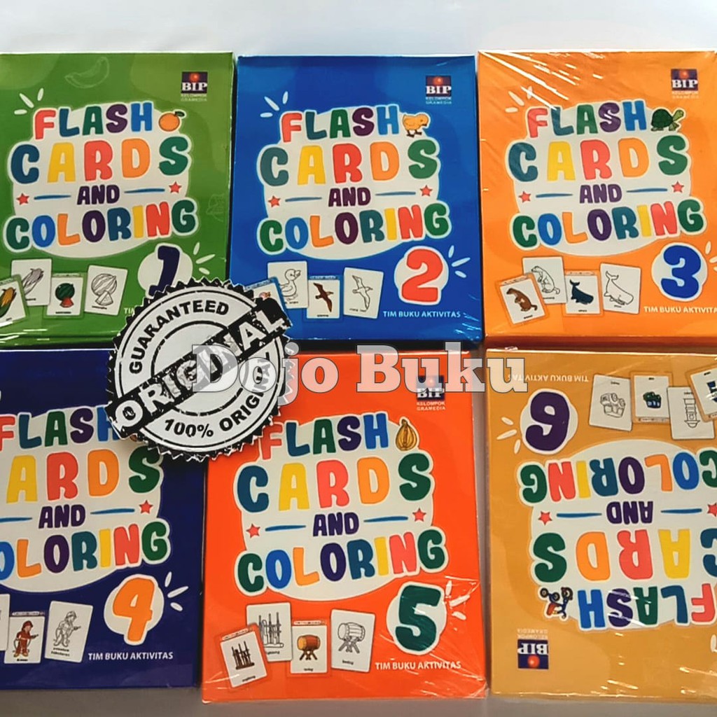 Seri Flash Cards And Coloring by Tim Buku Anak Aktivitas