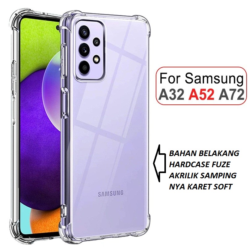 SAMSUNG A32 4G A52S 5G A52 4G 5G A72 4G 5G A22 LTE CASE ANTICRACK KERAS HARDCASE FUZE CLEAR TRANSPARAN ANTI CRACK BENING HARD CASING COVER A72 4G A7 5G A52 4G A52 5G A52 S 5G