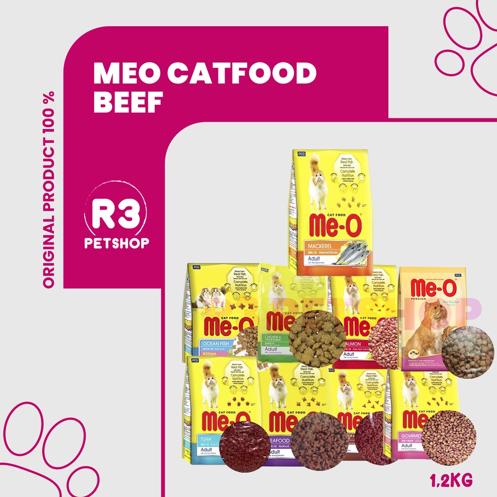 Makanan Kucing kering murah Premium MEO Freshpack / Premium Catfood