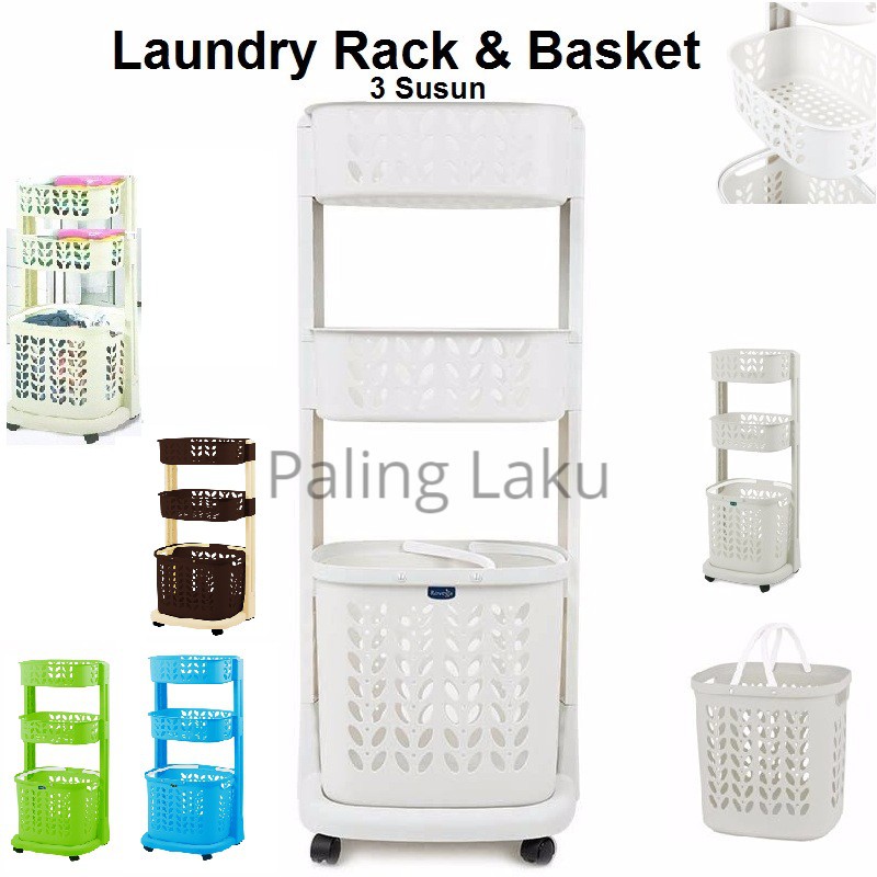 Paling Laku Rovega  Laundry Rack Basket 3 Susun RLB 300 