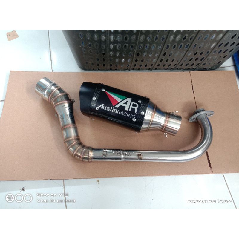 knalpot racing Aerox Nmax Beat Vario PCX Austin racing new fullsystem