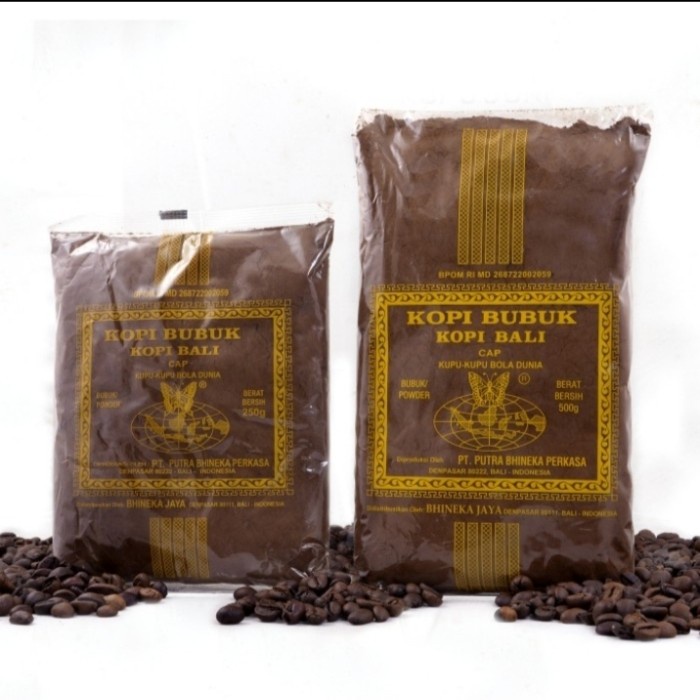 

Kopi Bali Cap Kupu Kupu Bola Dunia 250-500 gram