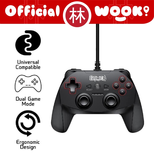 GAMEN GP100 Universal Wired Gaming Controller Gamepad Dual Vibration