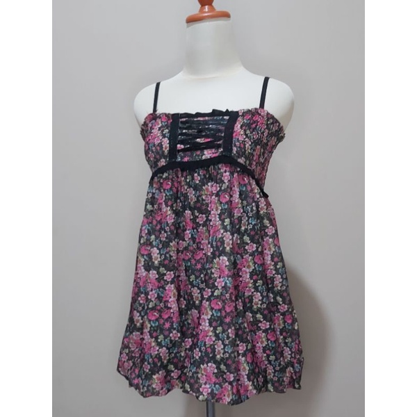 Atasan Dress Bunga Bunga