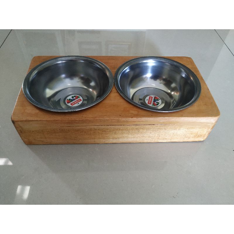 READY Tempat makan kucing kayu / Tempat makan kucing unik dan lucu / Tempat makanan kucing bagus