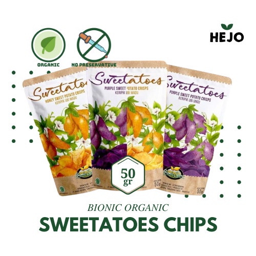 

TERBARU Bionic Farm - Sweetatoes / Keripik Ubi Sweet Potato Chips - Ubi Madu