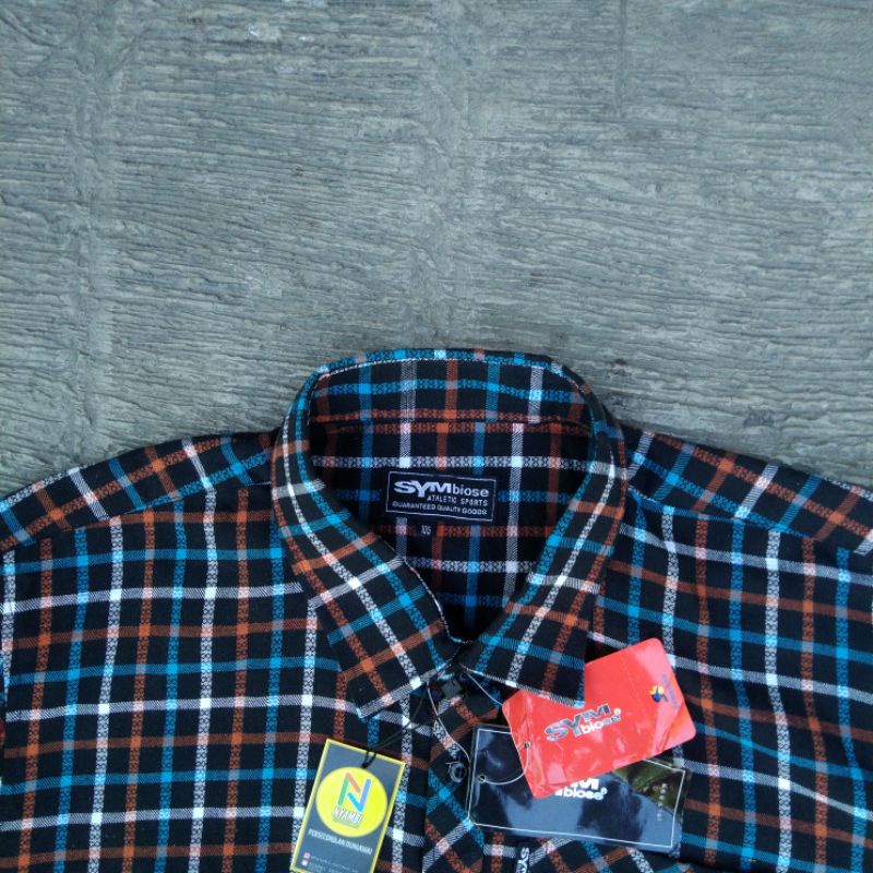 Kemeja Flannel Shirt Motif Kotak-kotak Cowok Cewek SYMBIOSE Athletic Sports