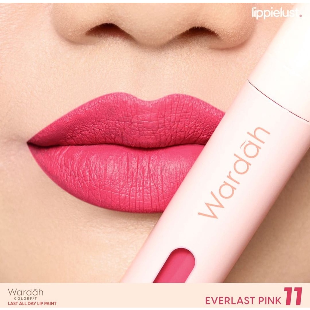 NEW SHADES  WARDAH Colorfit Last All Day Lip Paint No. 11 - Everlast Pink 4,2 gr