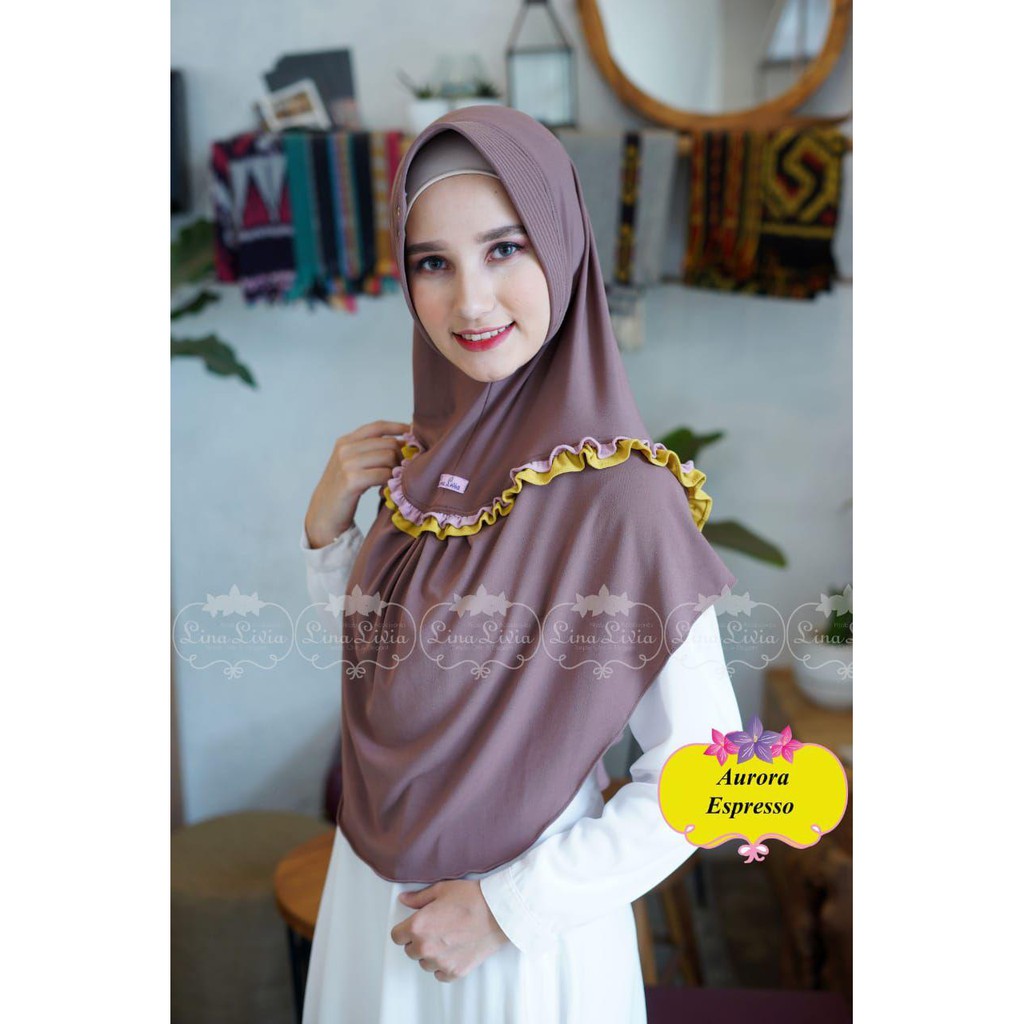 BERGO AURORA BY LINALIVIA HIJAB / JILBAB INSTAN COUPLE