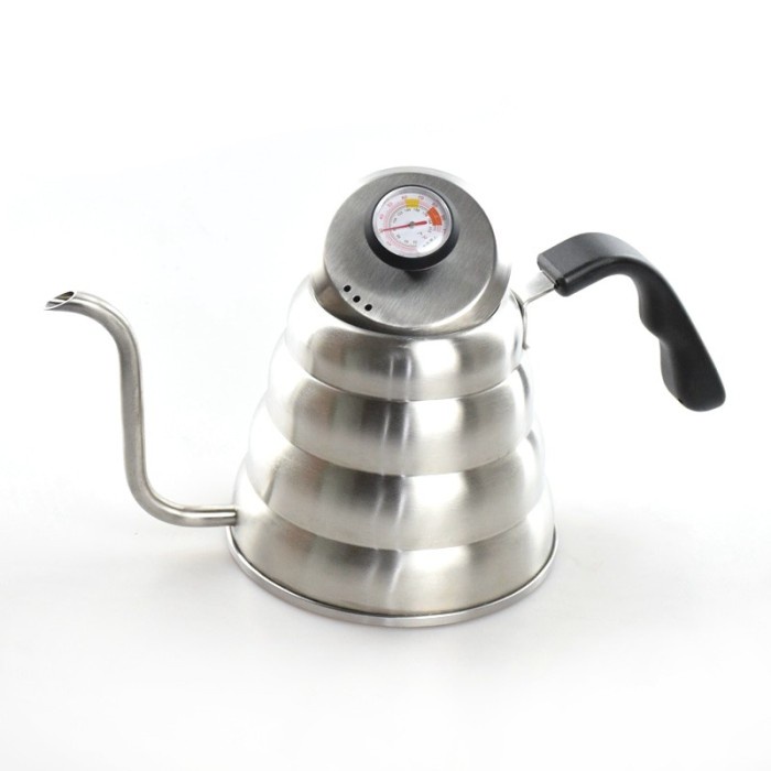 Teko tea Kettle Leher Angsa 1.2Lt + Thermometer kopi teh Coffee Maker