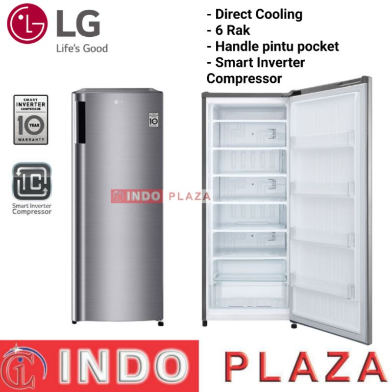 KULKAS FREEZER LG GN-INV304SL (Silver) INVERTER 6 Rak