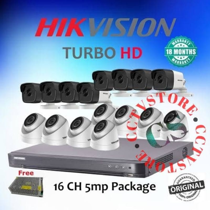 PAKET CCTV 16 CHANNEL HIKVISION 5MP PAKET 16CH HIKVISION 5MP