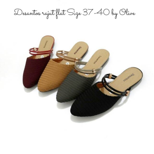 Sandal rajut flat desantos by olive