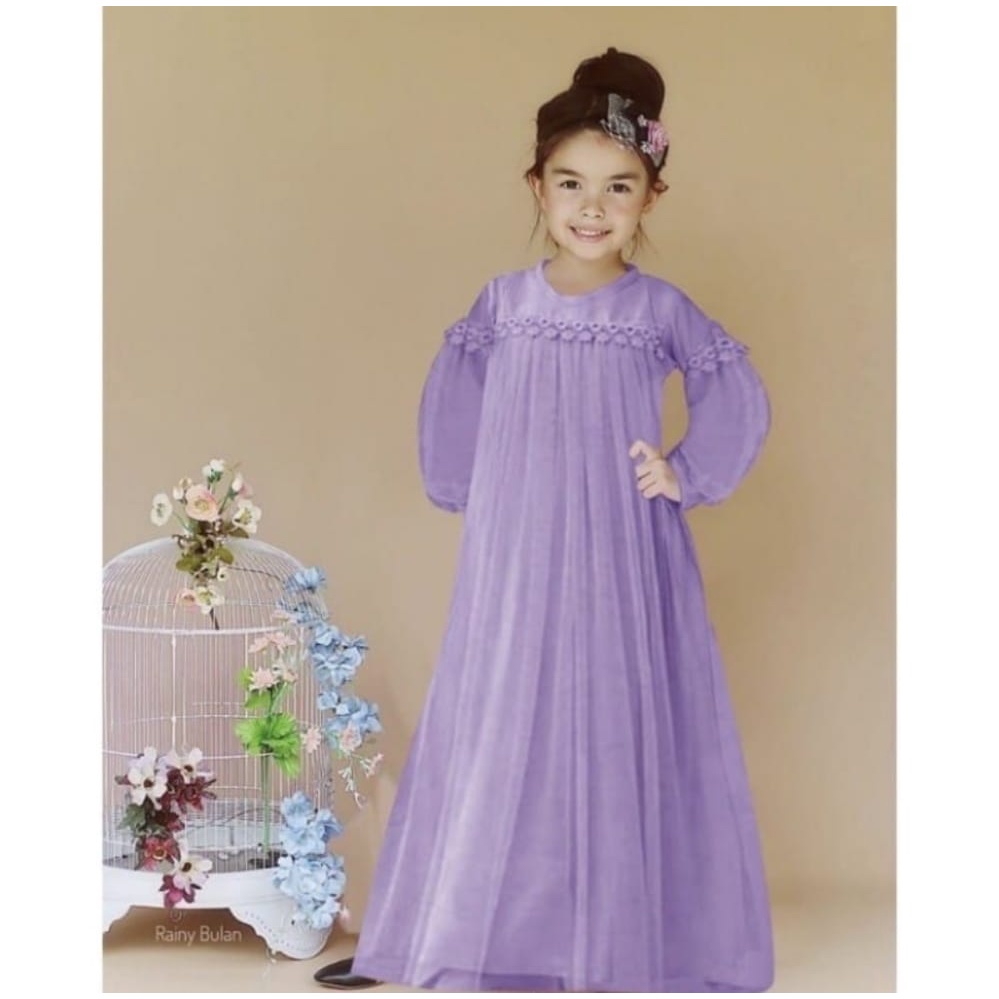 NUR AINI KIDS MAXI BO MOSSCRAPE MIX TILE TUTU COMBI RENDA 4-6 THN LD 60 CM PB 85 CM DAPAT GAMIS ANAK JAHITAN RAPIH, NYAMAN DIPAKAI, BAHAN ADEM DAN TEBAL MODEL KEKINIAN, TRENDY , MODIS DAN SIMPLE BAJU KIDS 2022