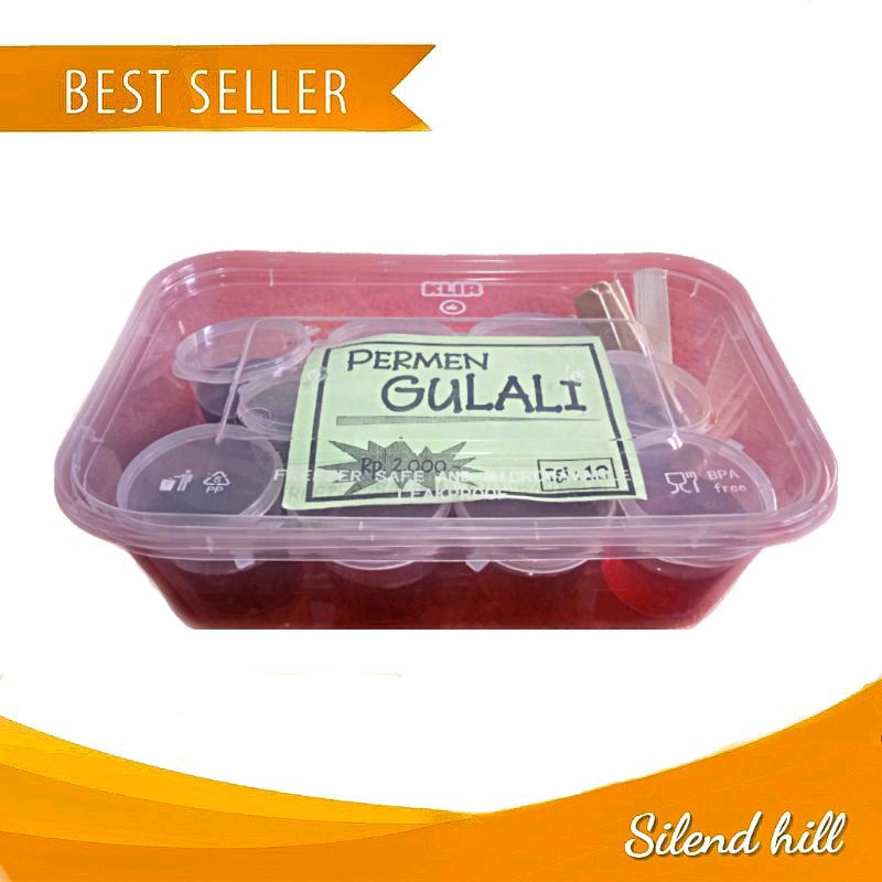 Gulali rasa buah gula asli 100% ukuran mini isi 10pcs jajan jadul jajan lebaran