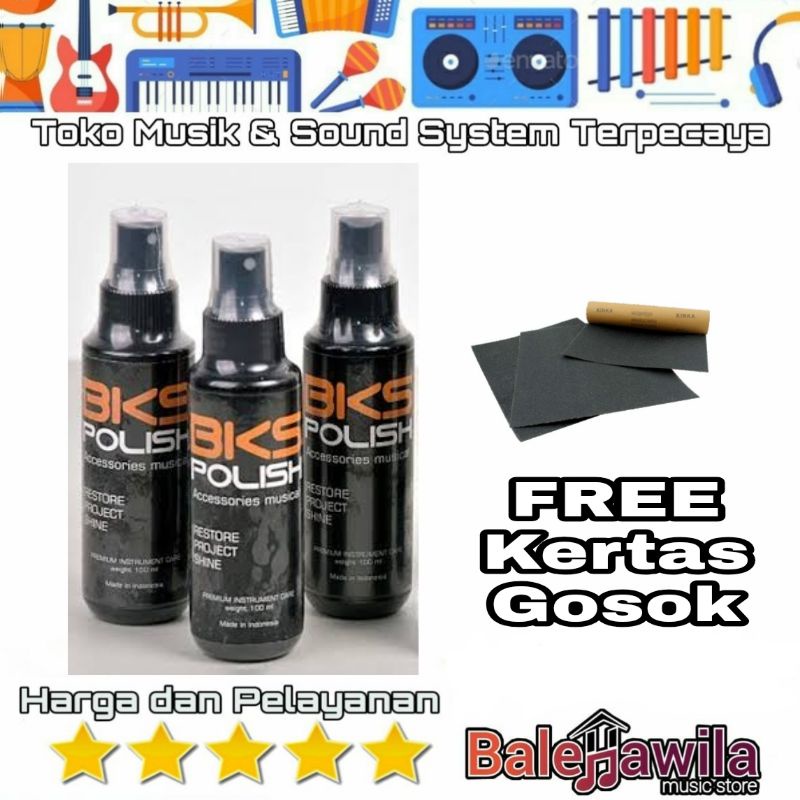 Cleaner Gitar BKS Polish PEMBERSIH &amp; PENGHILANG KERAK BANDEL MULTI FUNGSI