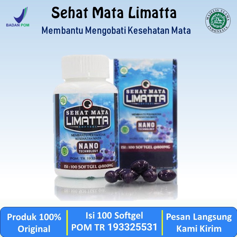 Shevia Herbal - Sehat Mata Limatta Sotgel Isi 100 Softgel 100% Asli Original - BPOM