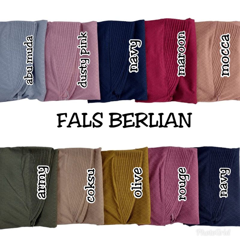 [Ori Fals] BERLIAN•• hijab jersey dieor••bergo hamidah••hijab instan pet motif