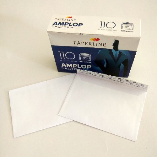 

Amplop Paperline 110 Isi 100 (114 x 162 mm) 80 Gram GSM Amplop Paperline