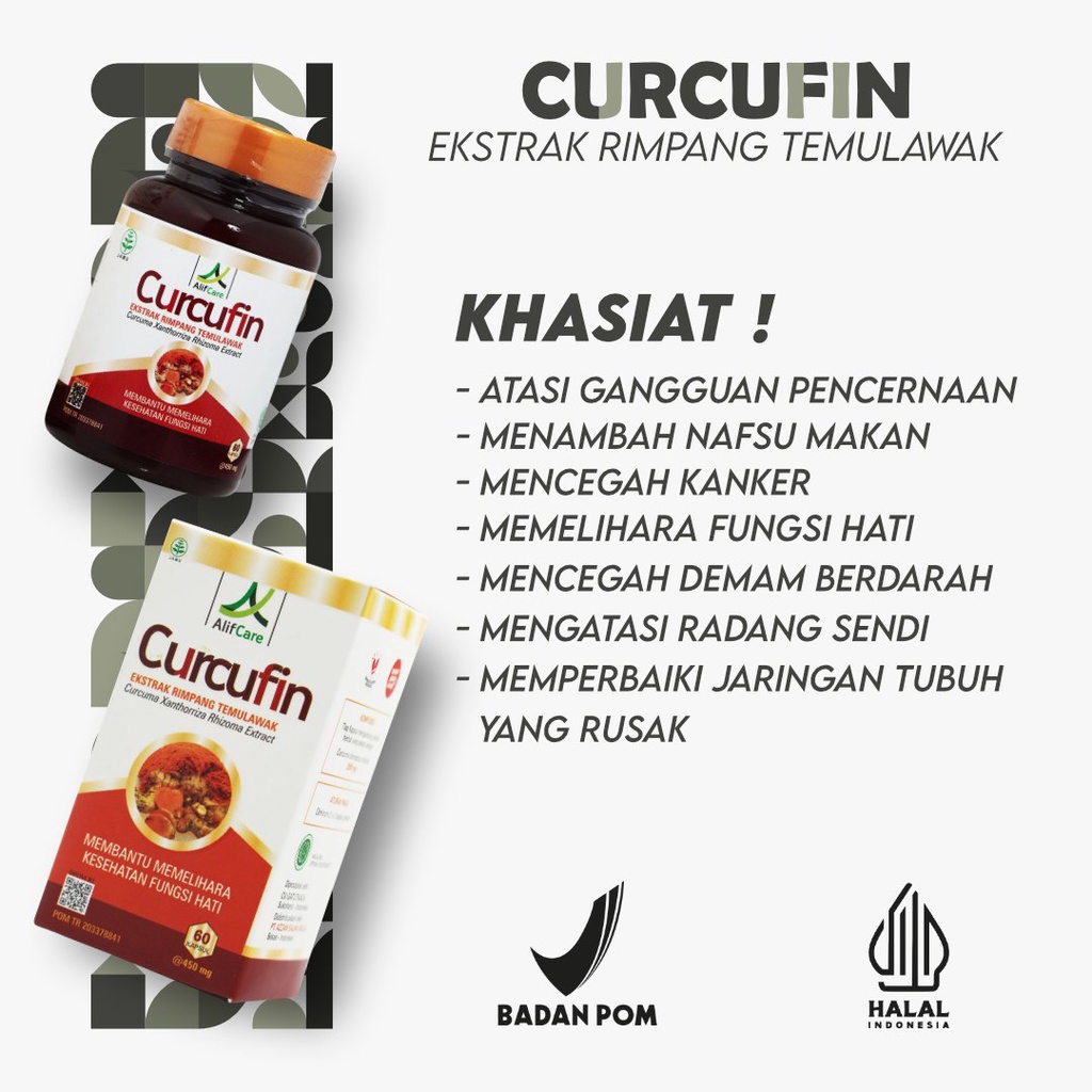 CURCUFIN Ekstrak Rimpang Temulawak Obat Hepatitis Herbal Liver Penambah Nafsu Makan