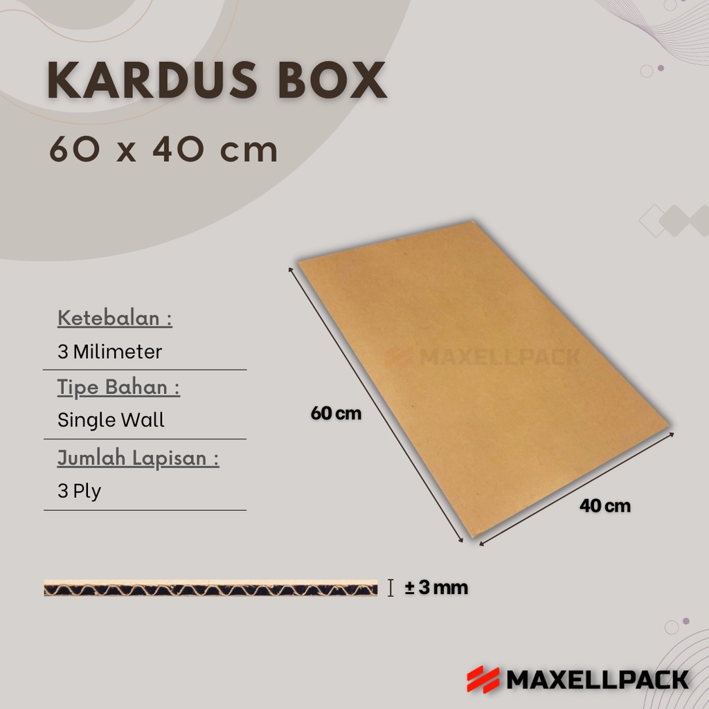 

Kardus Karton Lembaran 60x40 CM Lembaran Sheet Packing